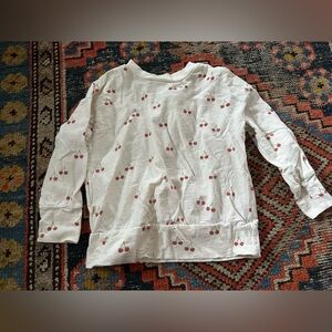 Childhoods Clothing boxy long sleeve shirt, cherry print, 2T